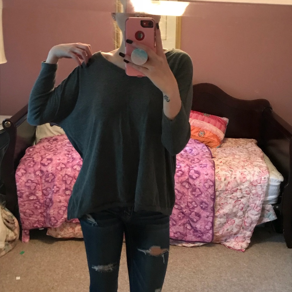 Old Navy gray lightweight, relaxed fit sweater